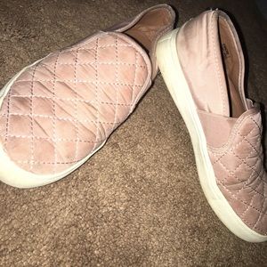 Rose gold slip-ons shoes